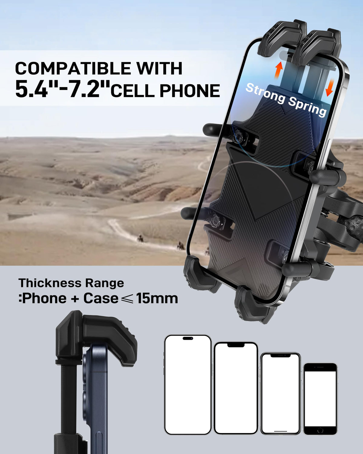 Anti-Theft UTV Phone Mount with Vibration Dampener H6470