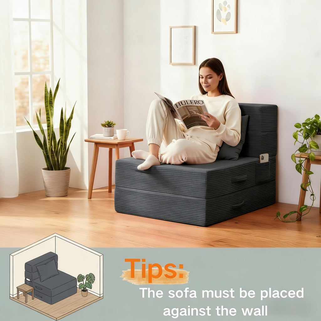 Folding Convertible Sofa Bed with Bag P8696