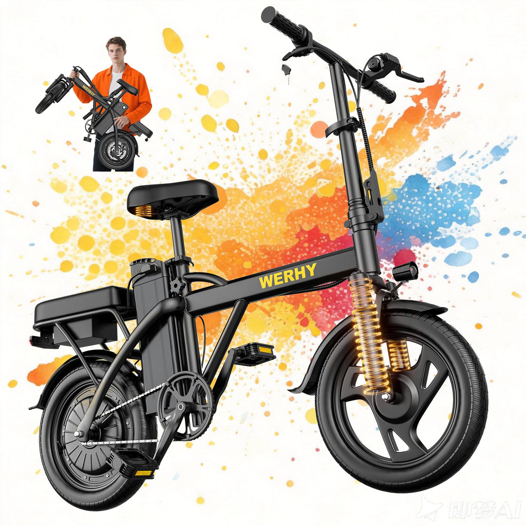 750W Peak Foldable Electric Bike with 48V Removable Battery Z884992