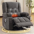 Swivel Rocker Recliner Chair with Massage and Heat J628657