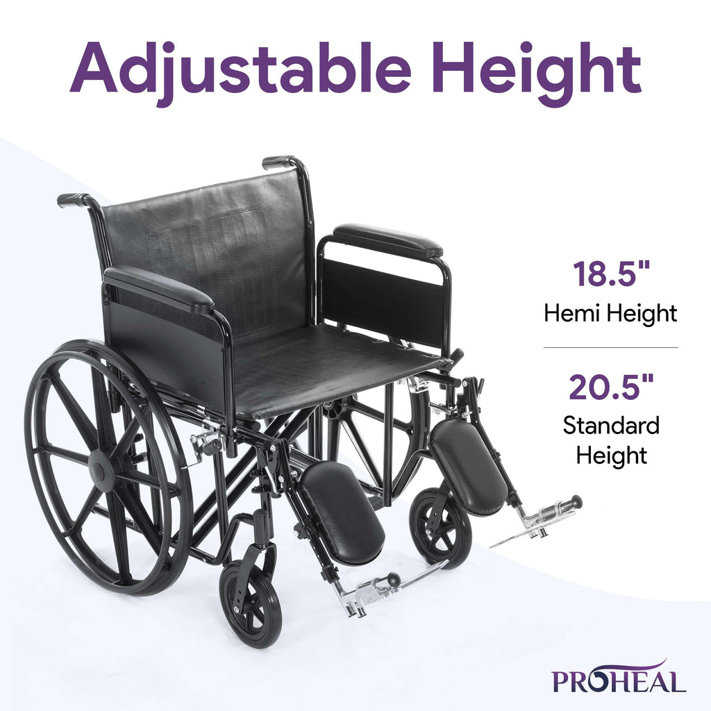 Heavy Duty Bariatric Wheelchair 500lb 26” Seat Width F6848