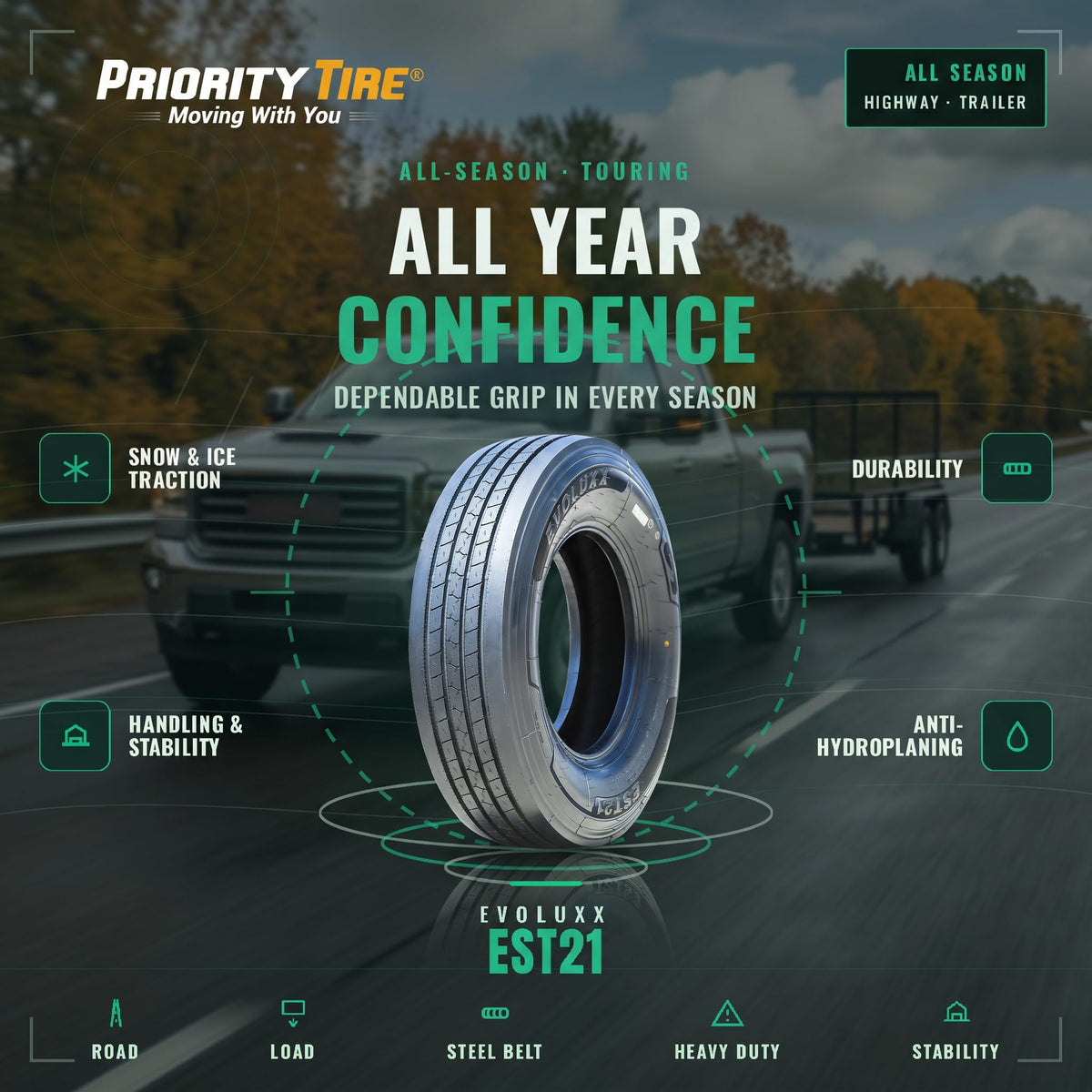 All Season 14 Ply All Steel Tire T26244