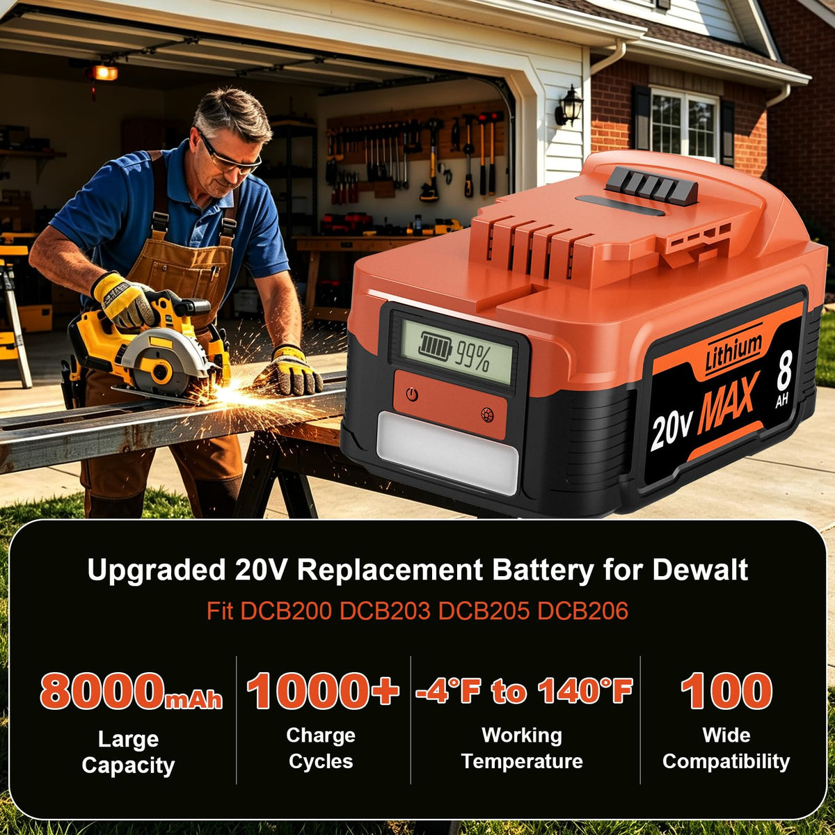 20V Lithium Battery with LCD Display T350