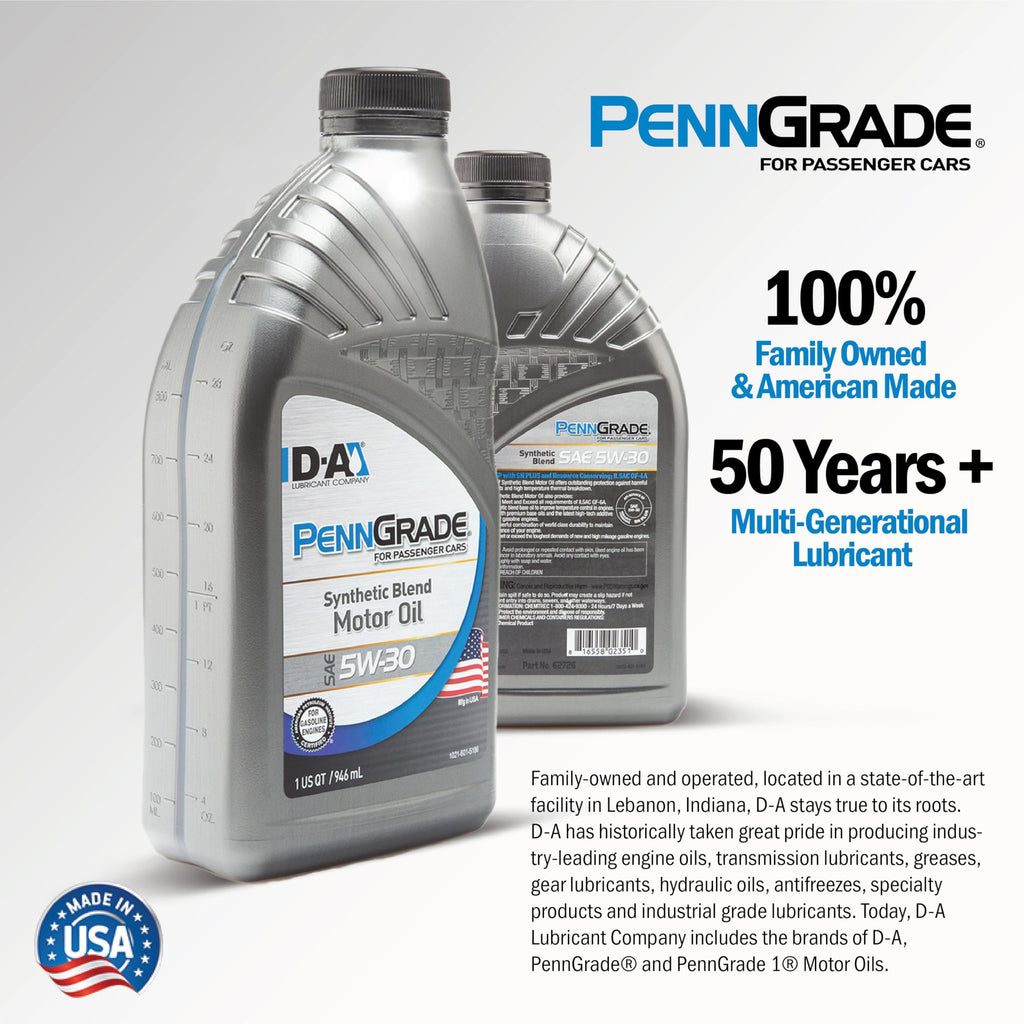 Synthetic Blend Oil SAE 5W-30 1 Quart Pack of 6 X322954