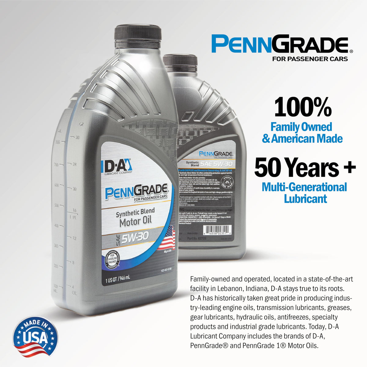 Synthetic Blend Oil SAE 5W-30 1 Quart Pack of 6 X322954