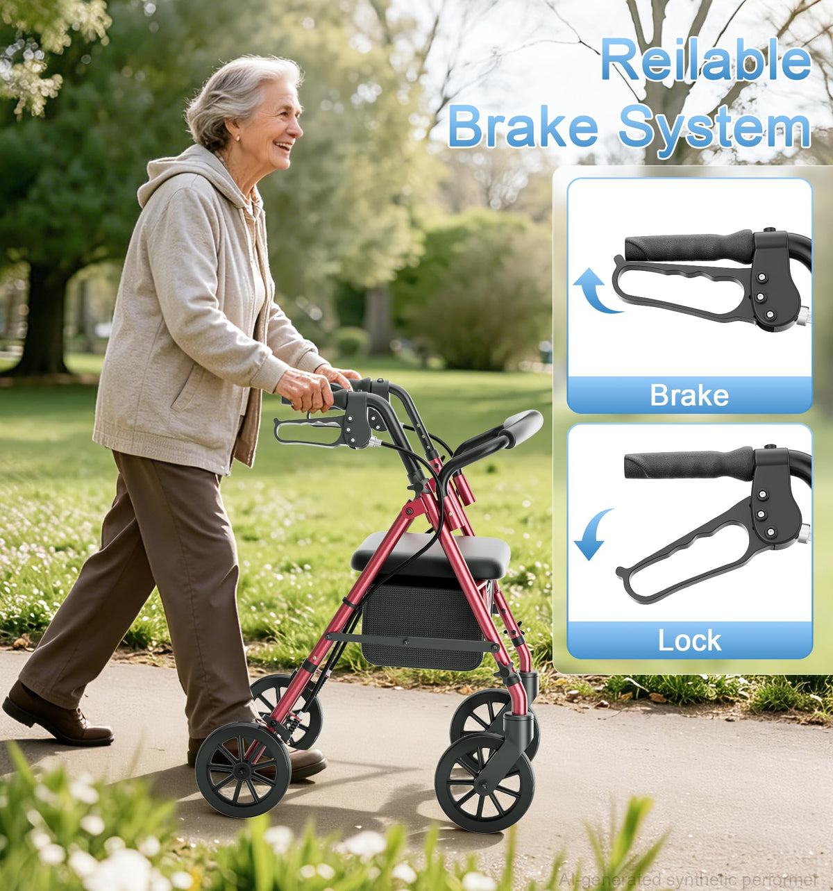 Foldable Walkers with Seat O4535