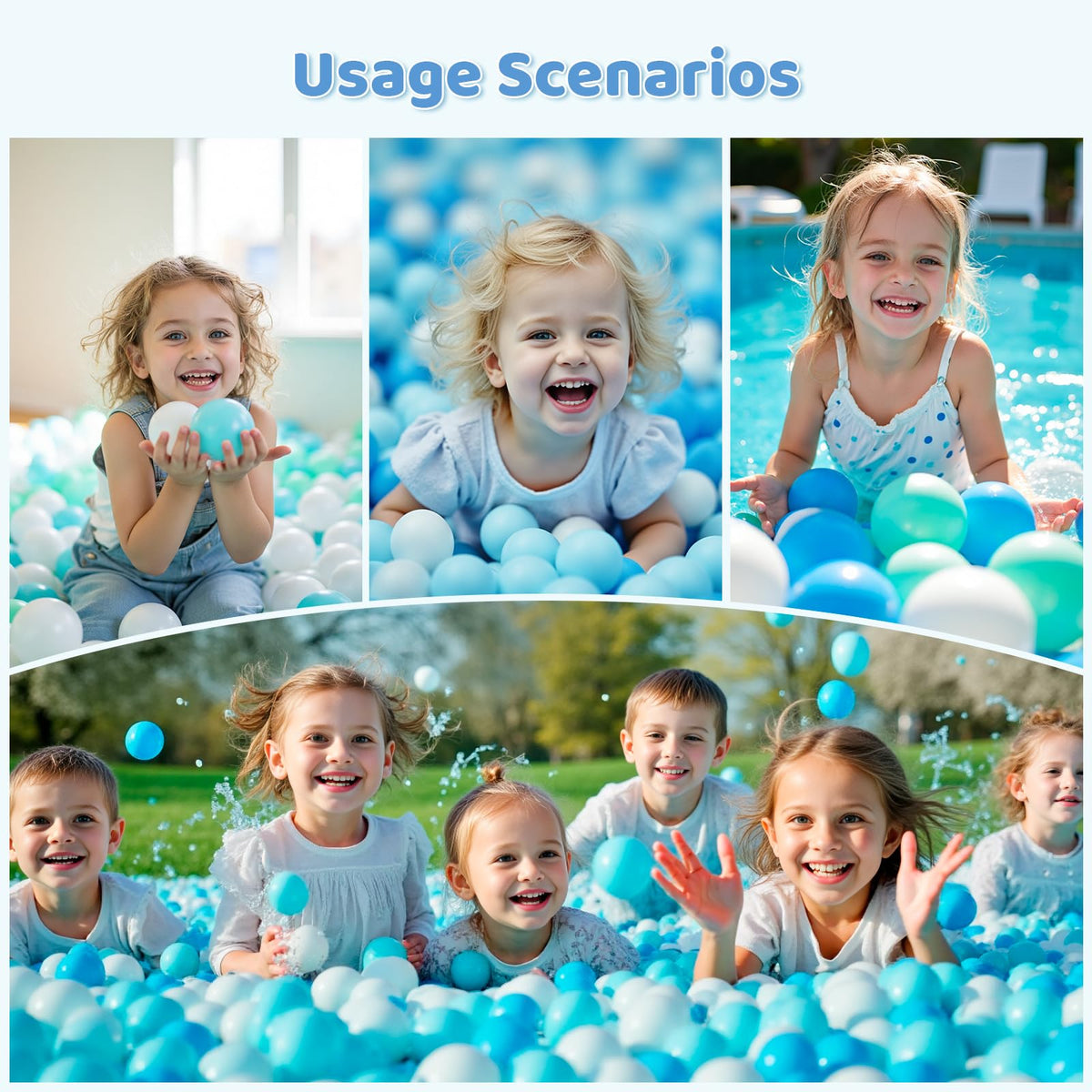BPA Free Crush Proof Plastic Ball Pit Balls 2.15 Inch S145