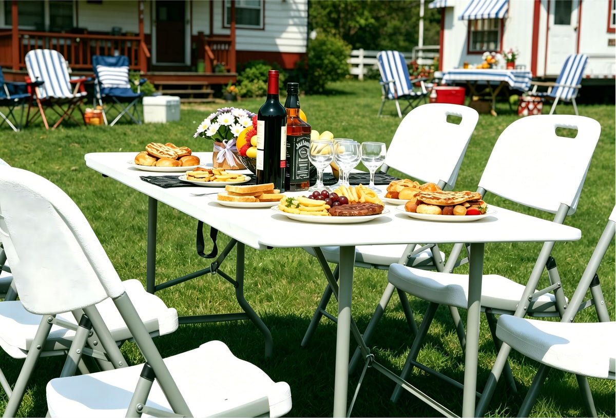 6ft Heavy Duty Foldable Plastic Folding Table S270