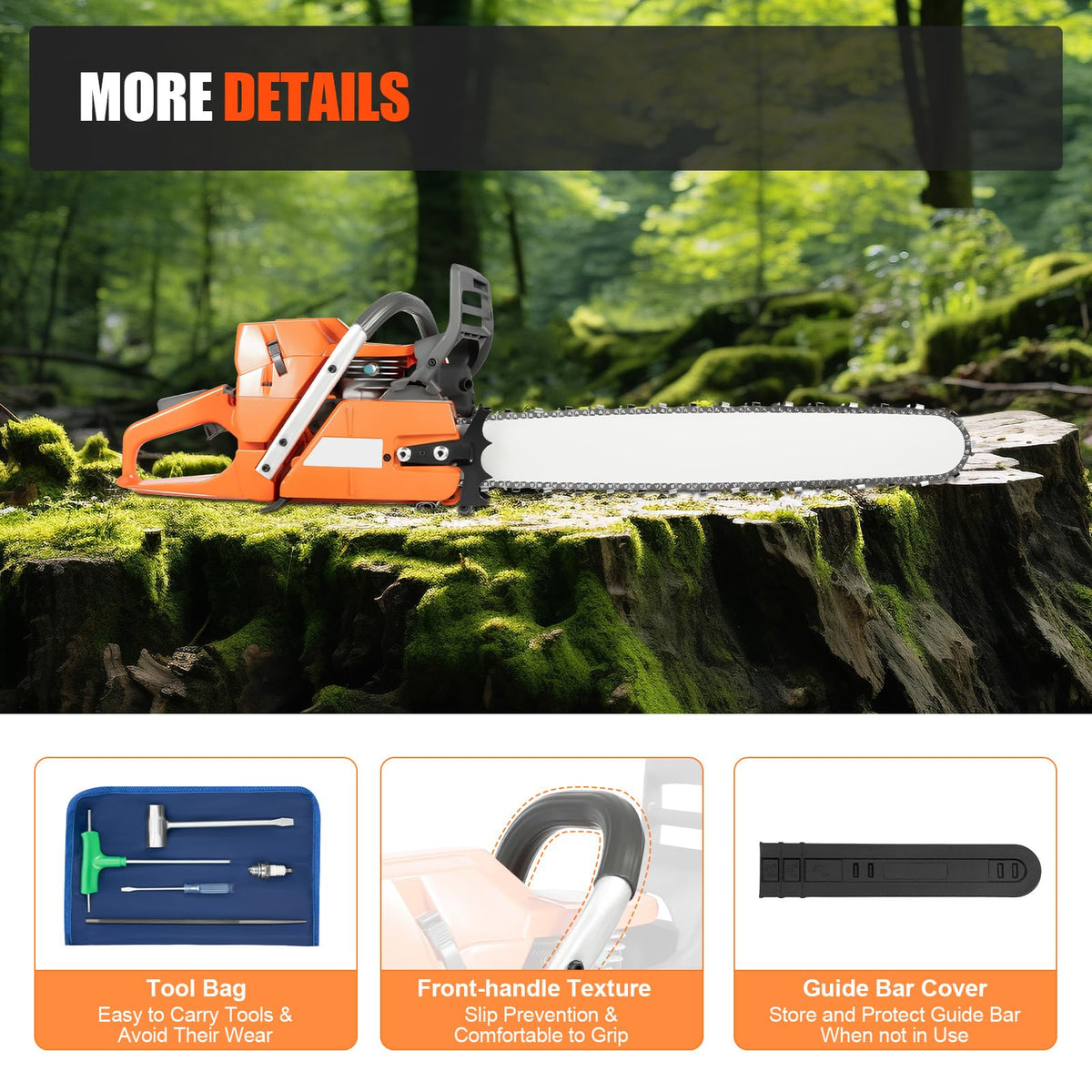 24 Inch 2-Stroke Gas Chainsaw F7645