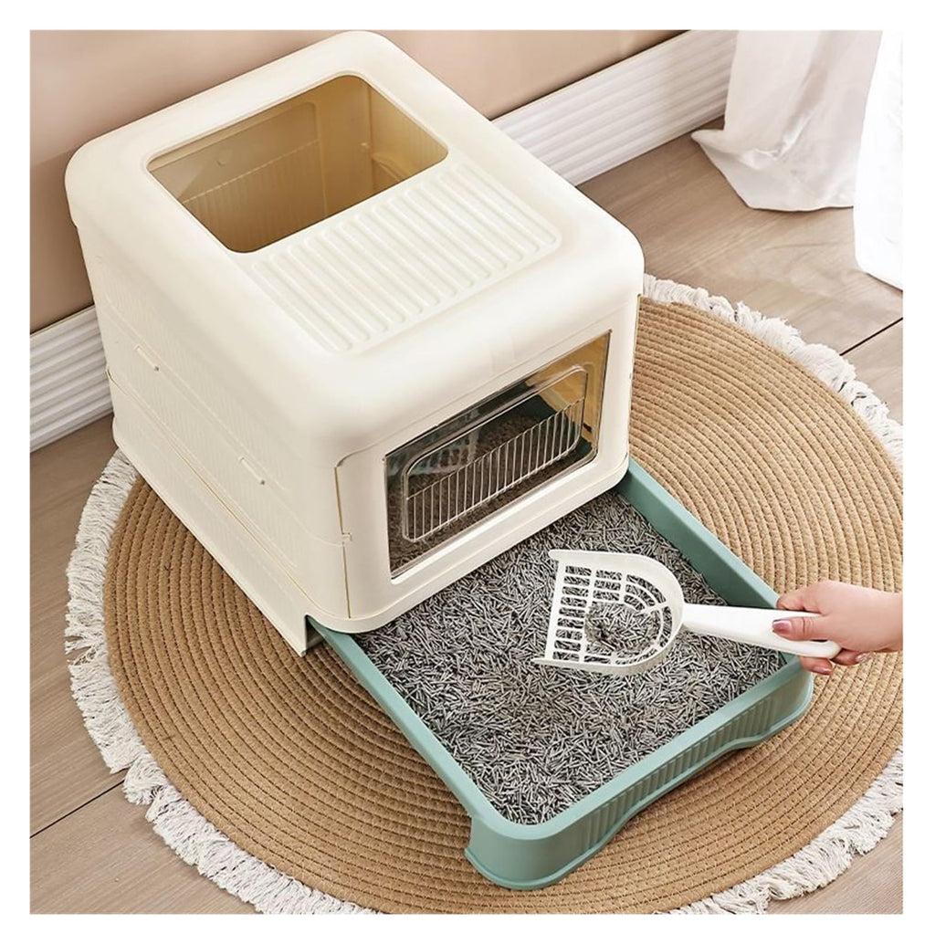 Fully Enclosed Cat Litter Box with Lid and Drawer P897