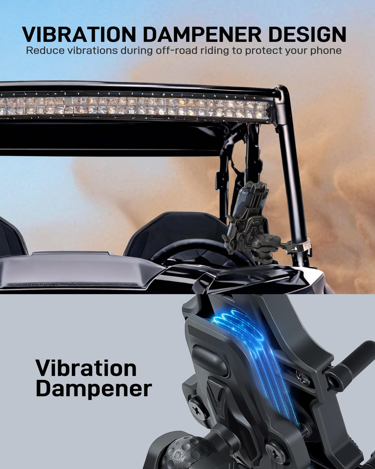Anti-Theft UTV Phone Mount with Vibration Dampener H6470