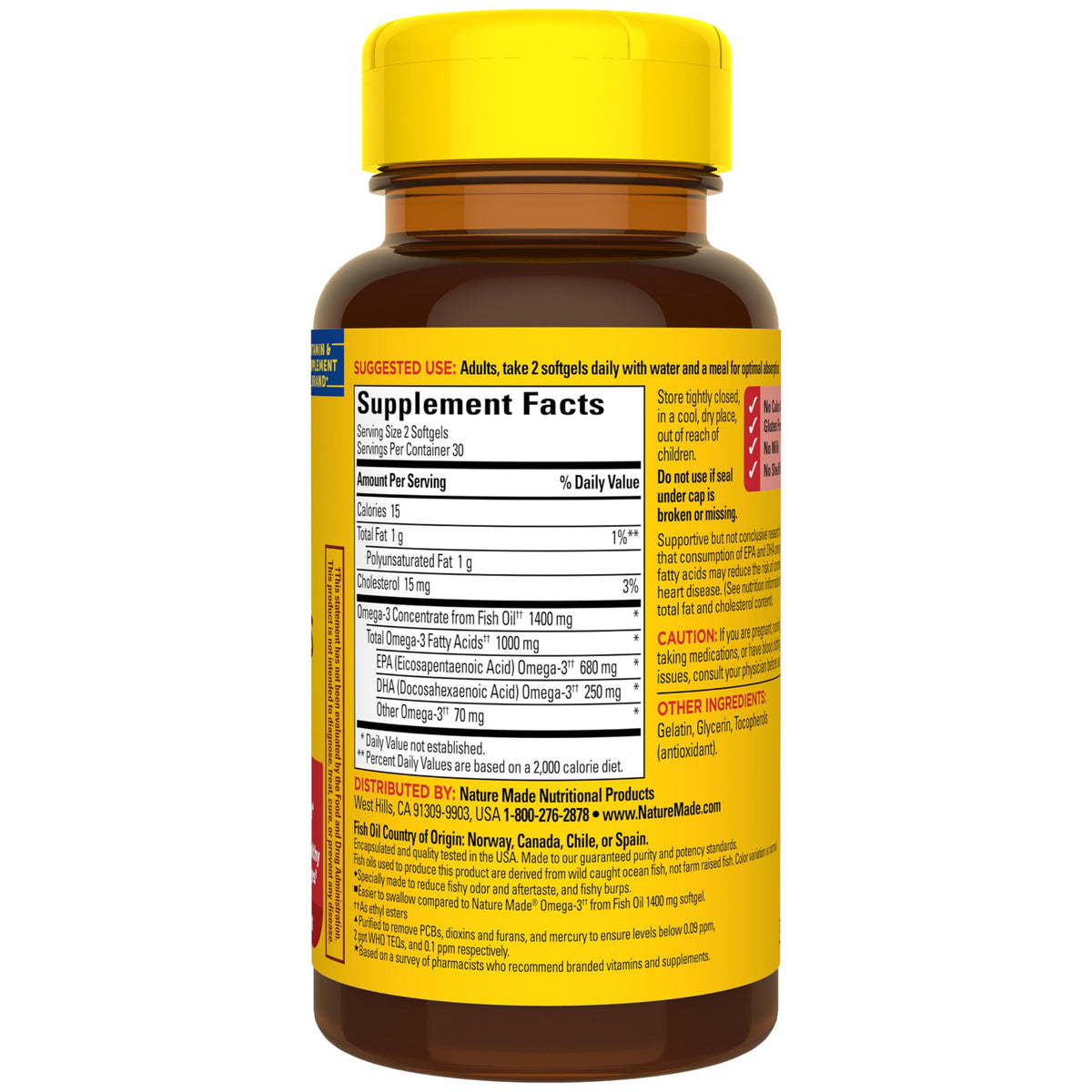 Fish Oil Omega 3 1400 mg Minis 60 Softgels I24726
