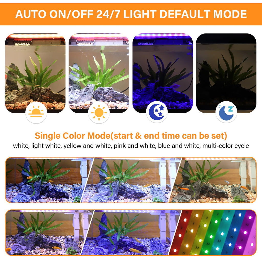 10 Gallon Glass Aquarium Starter Kit with Light Heater Pump Filter J207