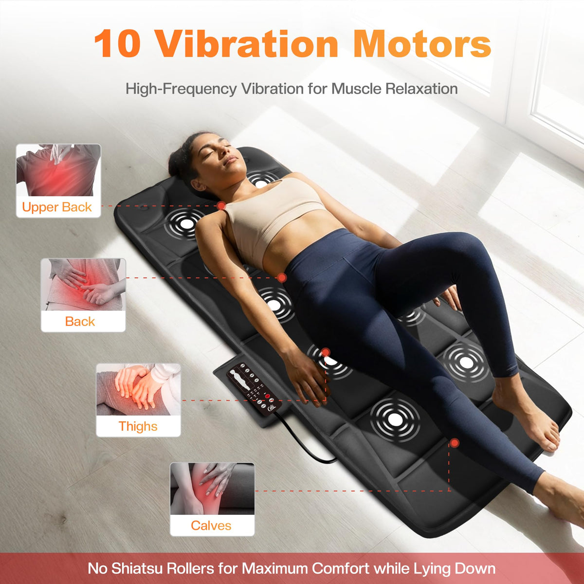 10 Vibration Motors Massage Mat with Auto Shut Off Z4471