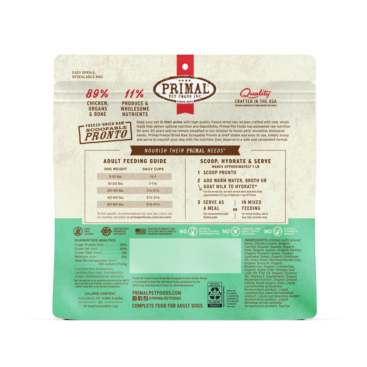 Freeze Dried Chicken Dog Food 16 oz X363