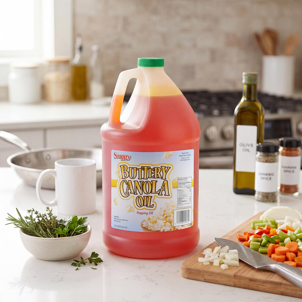 Canola Oil, Butter Flavored Popcorn Oil, 1 Gallon Q9749