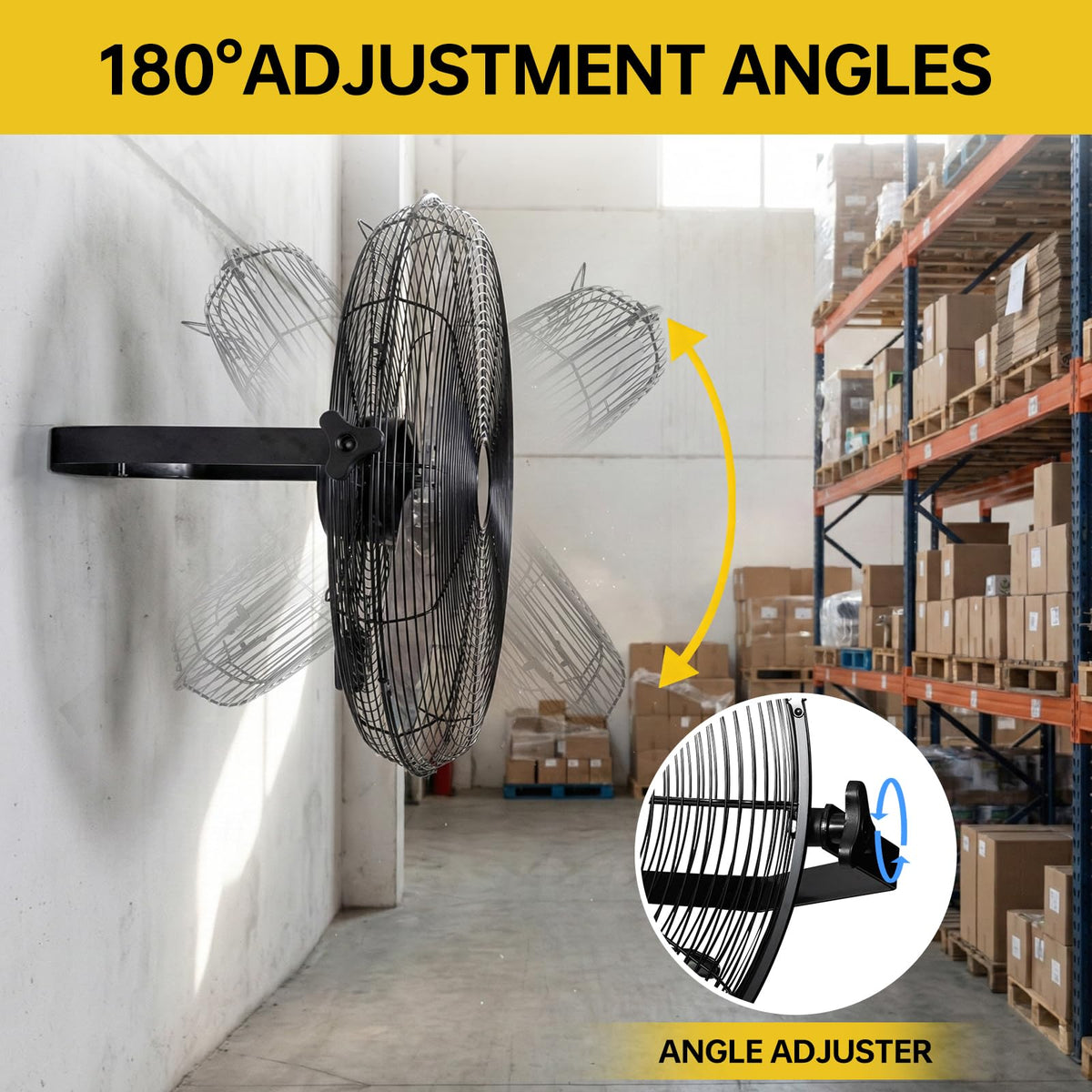 20 Inch High Velocity Metal Wall Mount Fan K430836