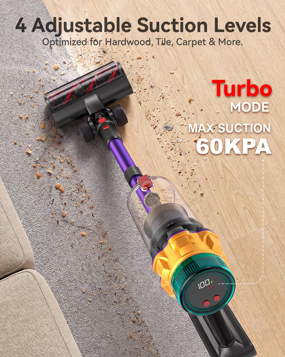 Cordless Stick Vacuum Cleaner 650W 60KPA L6865