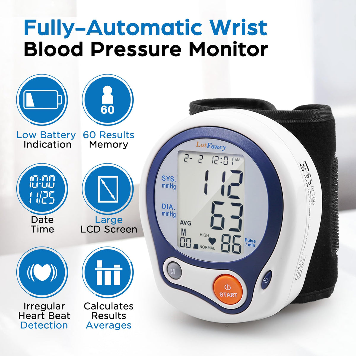 Kids Wrist Blood Pressure Monitor with Carrying Case S695251