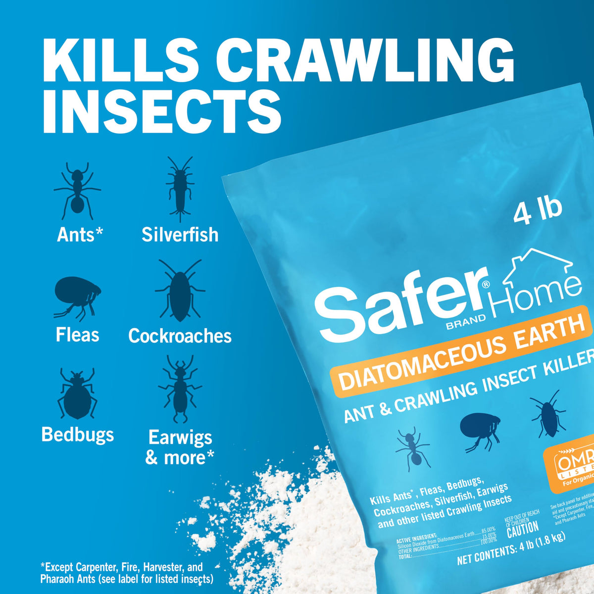 4 lb Diatomaceous Earth Crawling Insect Killer U2525