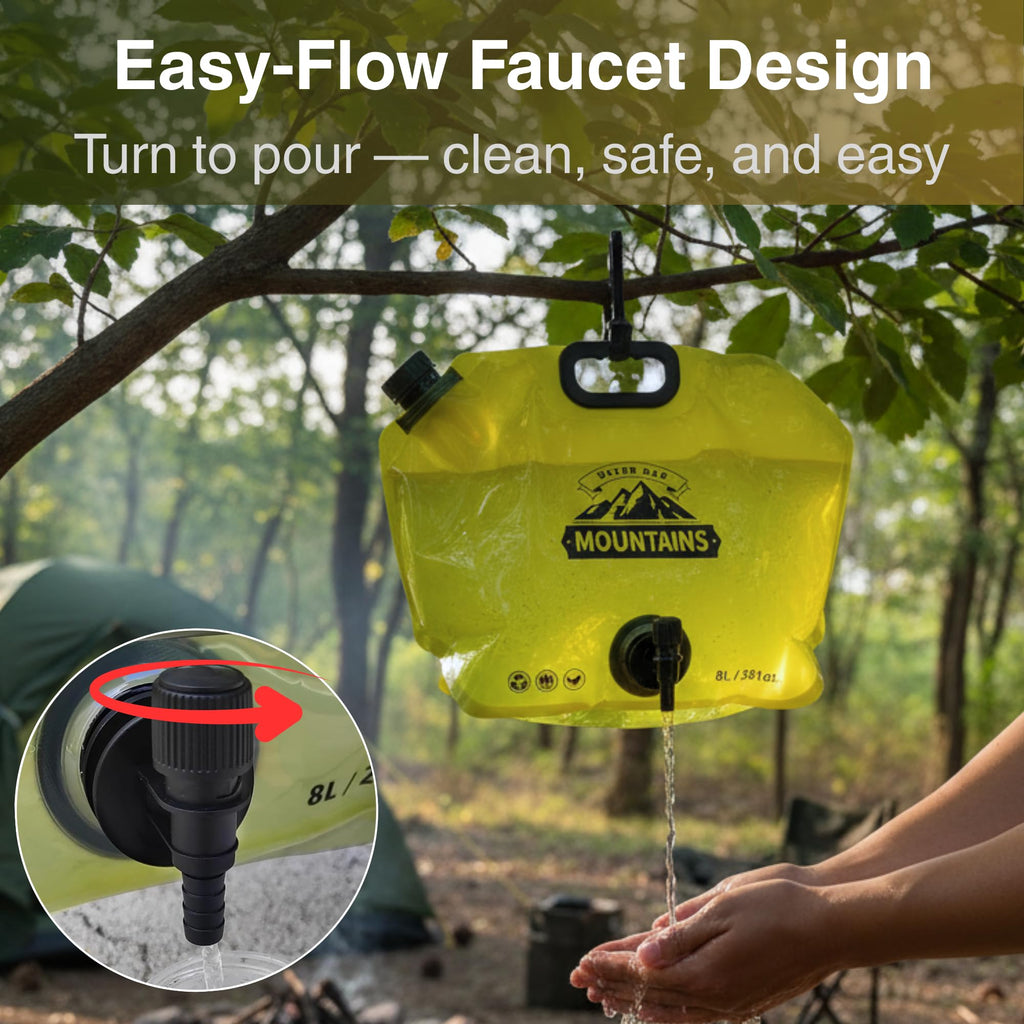 2 Gallon Collapsible Water Container with Spout W807966