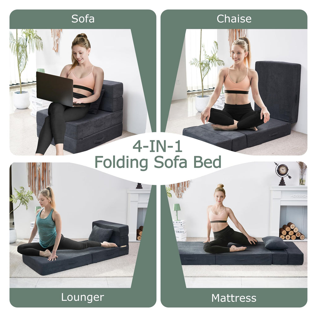 Folding Convertible Sofa Bed with Bag P8696