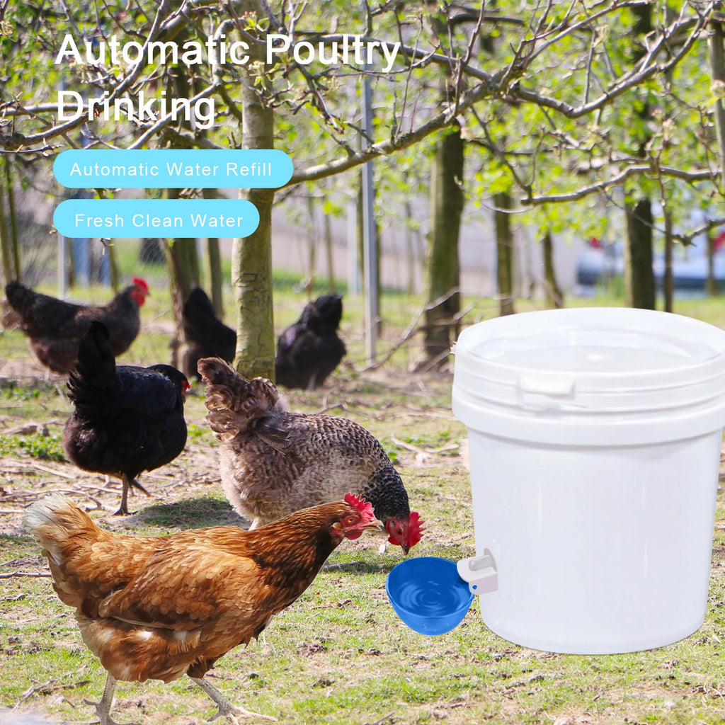 8 Packs Blue Large Chicken Waterer Cups O636