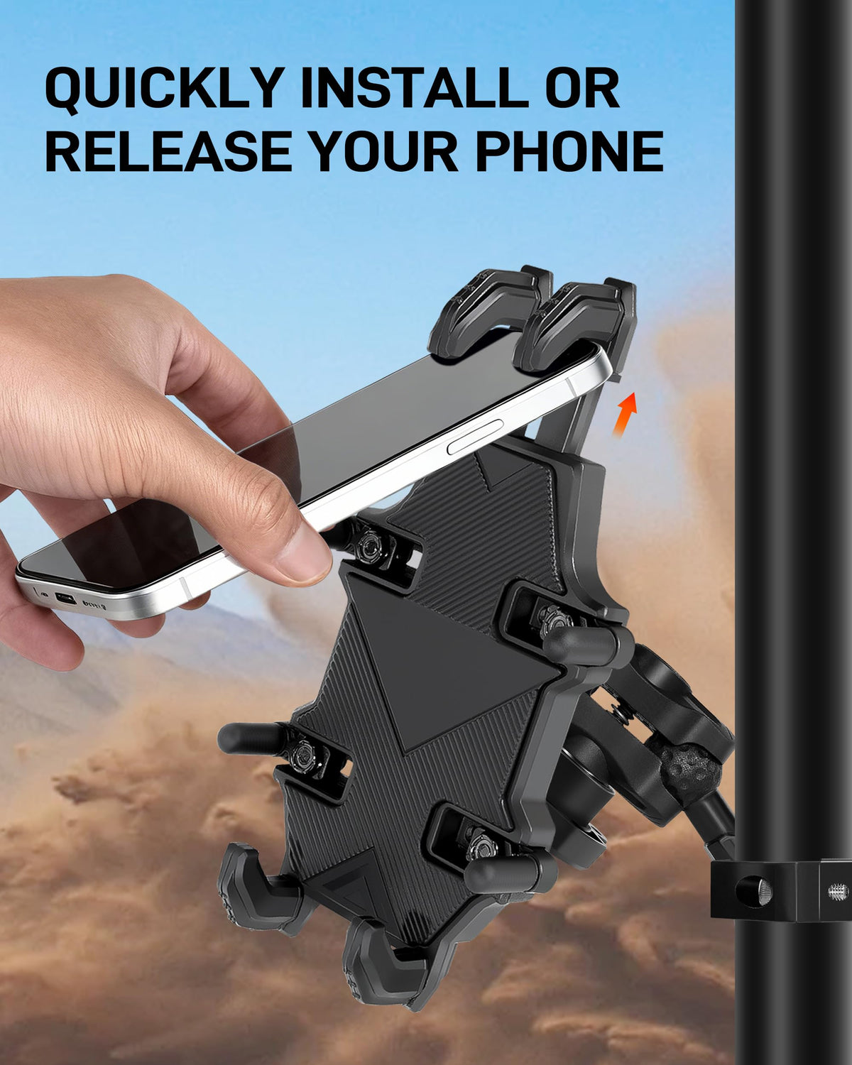 Anti-Theft UTV Phone Mount with Vibration Dampener H6470