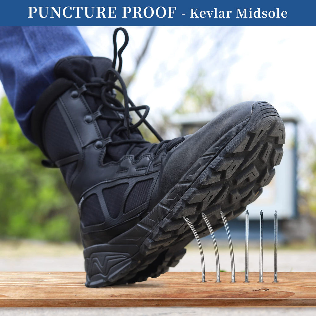 Lightweight Side Zipper Tactical Work Boots V405