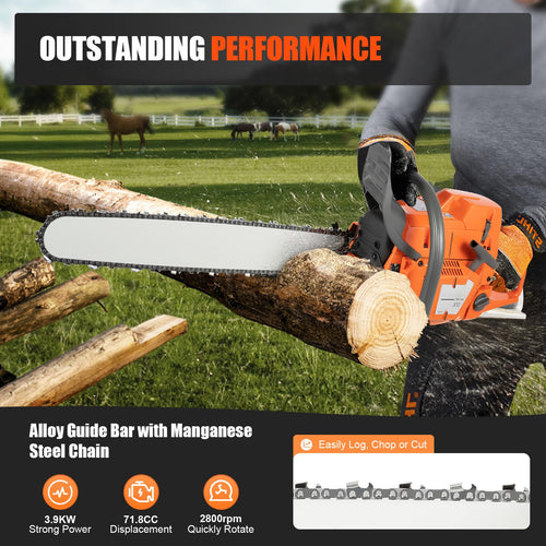 24 Inch 2-Stroke Gas Chainsaw F7645