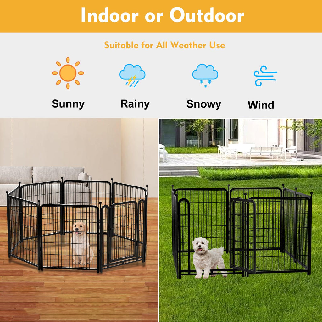 24 inch 16 Panels Metal Dog Playpen V8508