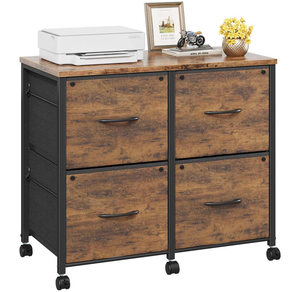 4 Drawer Mobile Lateral File Cabinet I870