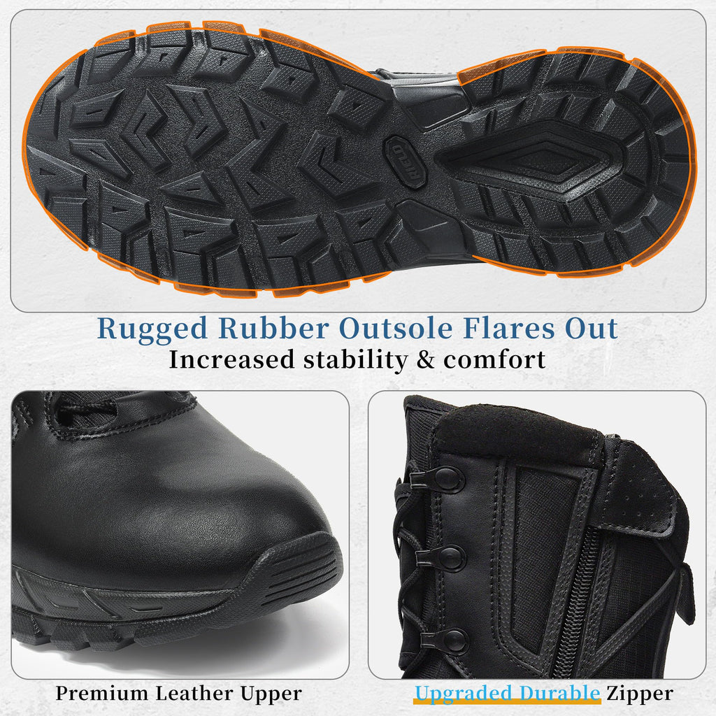 Lightweight Side Zipper Tactical Work Boots V405
