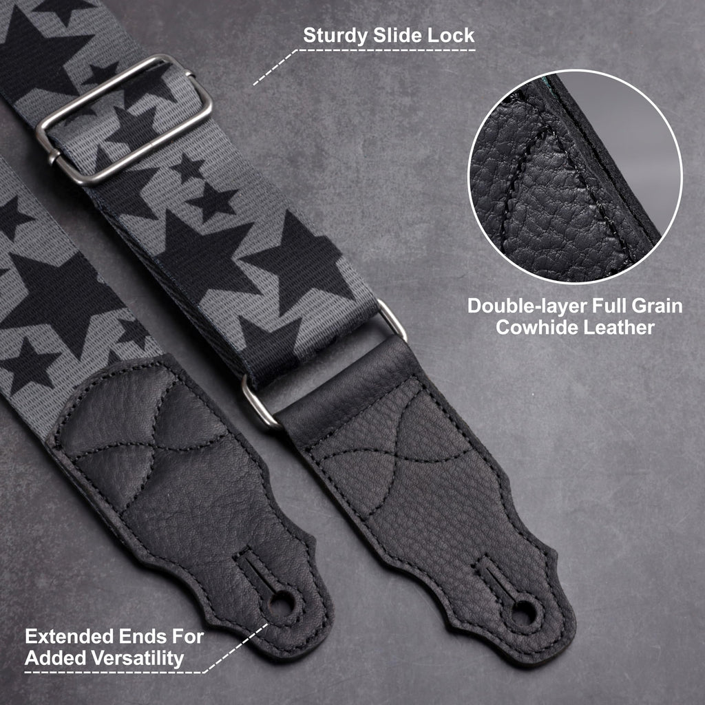 2 Inches Guitar Strap with Leather End H830367