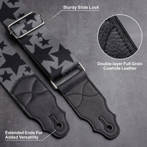 2 Inches Guitar Strap with Leather End H830367