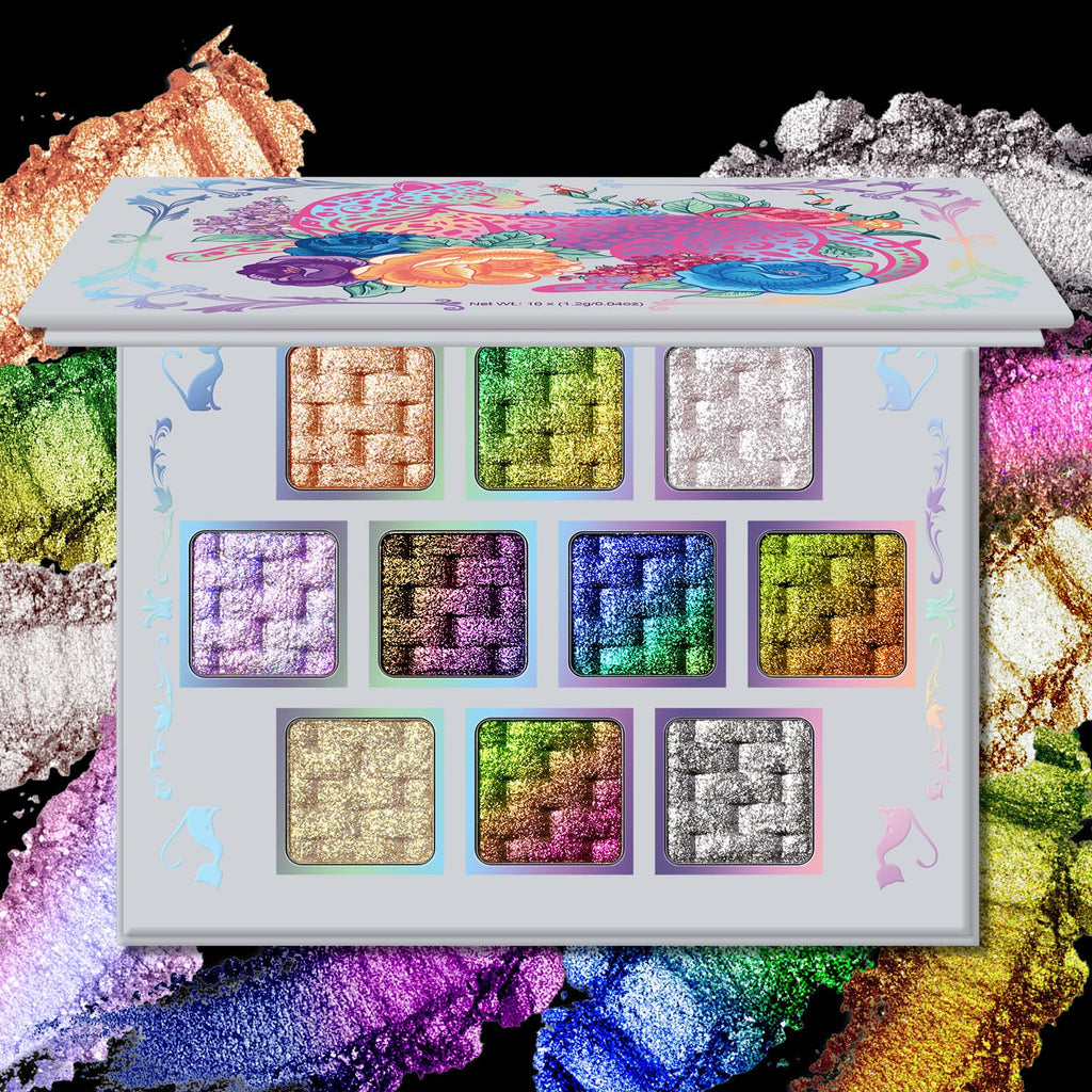 10 Colors Multichrome Shimmer Eyeshadow Palette U729