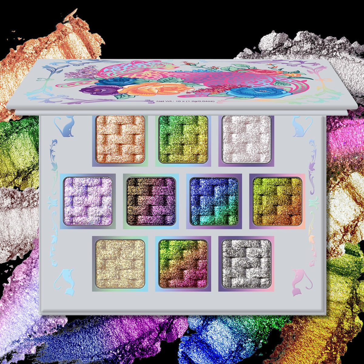 10 Colors Multichrome Shimmer Eyeshadow Palette U729