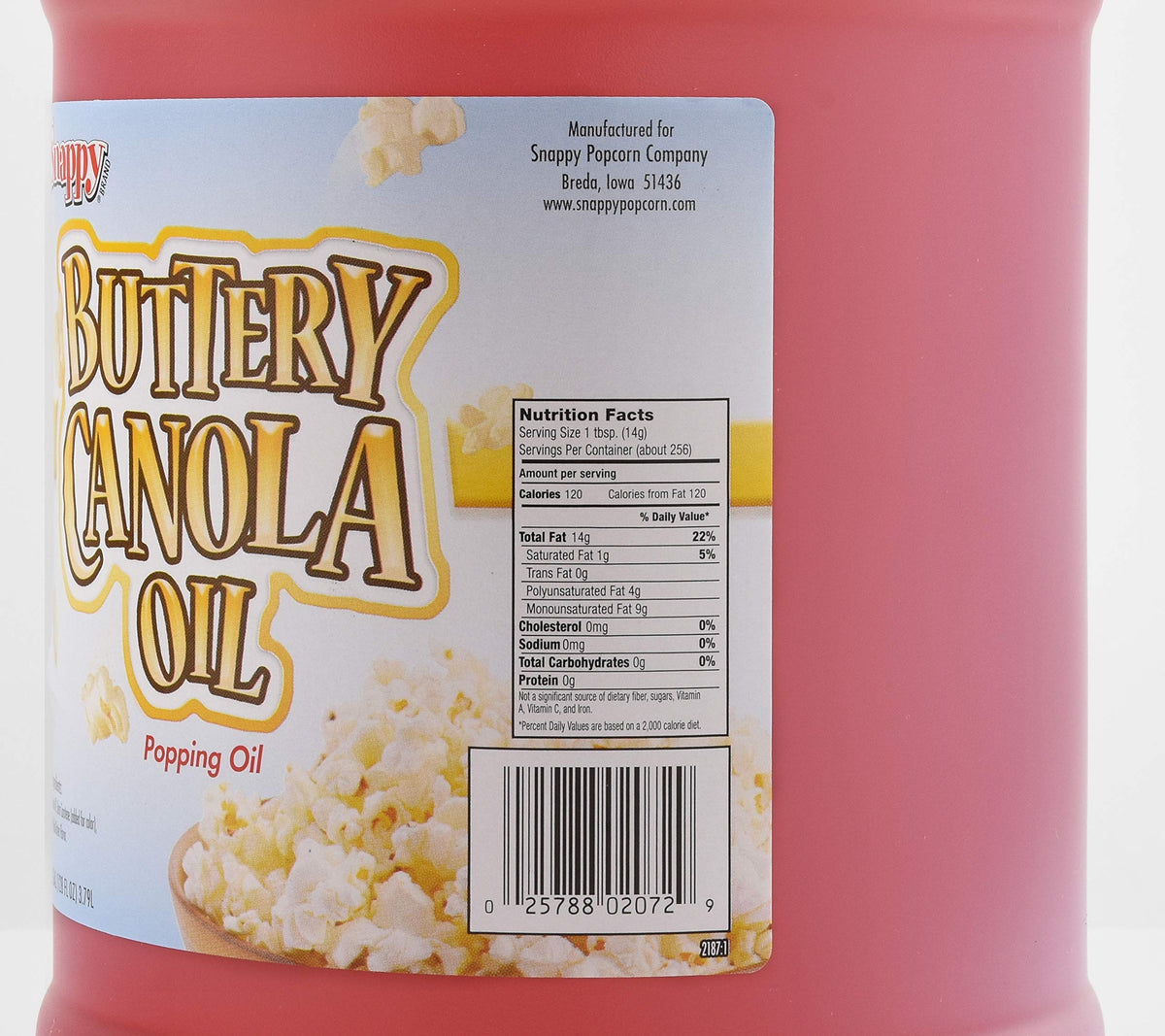 Canola Oil, Butter Flavored Popcorn Oil, 1 Gallon Q9749
